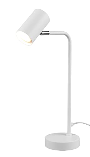 Trio Leuchten Tischleuchte Marley 512400131, Metall Weiß matt, exklusiv Leuchtmittel 1x GU10