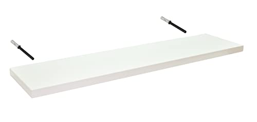 Wandregal Holz - Hängeregal 60x15 cm - Regalbrett, Schweberegal - Wandboard - Regale zu jedem Zimmer - Einzigartiges Innendesign an Ihren Fingerspitzen - Alpinweiß