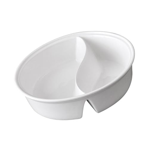 QUMIIRITY Doppelkammer Nudelbehälter aus Keramik im Japanischen Stil Leicht zu Reinigen und Platzsparend für Zuhause und Partys mit Elegantem Design