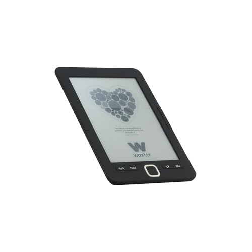 Woxter E-Book Scriba 195 Black-Electronic Book Reader 6 '(1024x758, E-Ink Pearl Plus White Screen, EPUB, PDF) Micro SD, spart mehr als 4000 Bücher, Aufkleber, Schwarz