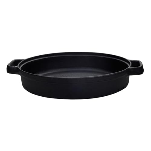 FUNOMOCYA Unbeschichteter Wok Stock Pot gießen Kochen Induktion Lodge Pan Hütte Gusstopf braten Kochtöpfe Sauce Pot Kochtopf gusseiserne Pfannen Eisen Schwarz