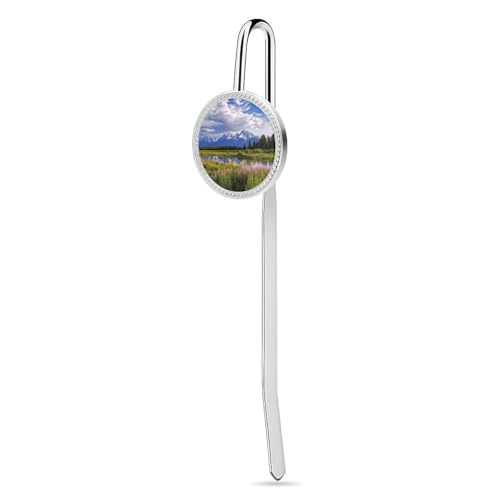 Lesezeichen, elegantes Edelstahl-Lesezeichen, graviert, personalisierbar, Grand Teton, Lesezeichen zum Lesen, perfekte Buchliebhaber, Geschenke, Bürogebrauch