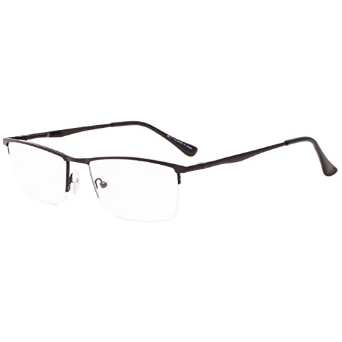 Eyekepper Qualität Halbrand Metall Lesebrille Federscharnier Lesehilfe in Schwarz+0.50