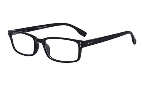 Eyekepper Klassische Qualitätslesebrille rechteckige Fassung mit Federscharnier in Schwarz +0.50