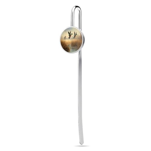 Lesezeichen, elegantes Edelstahl-Lesezeichen, graviert, personalisierbar, Jagd, fliegend, wild, Lesezeichen zum Lesen, perfekte Buchliebhaber, Geschenke, Bürogebrauch