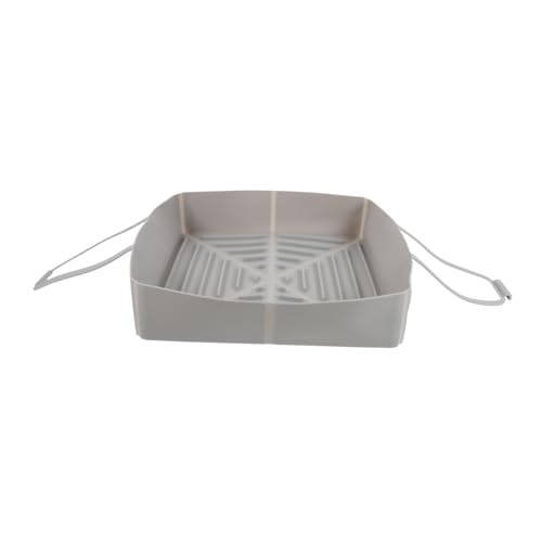 Milisten Backformen aus Silikon Heißluftfritteuse Air Fryer Matte für die Küche Silikontopf für die Küche Multifunktionale Luftfritteuse Airfryer-Korb Kieselgel Grey