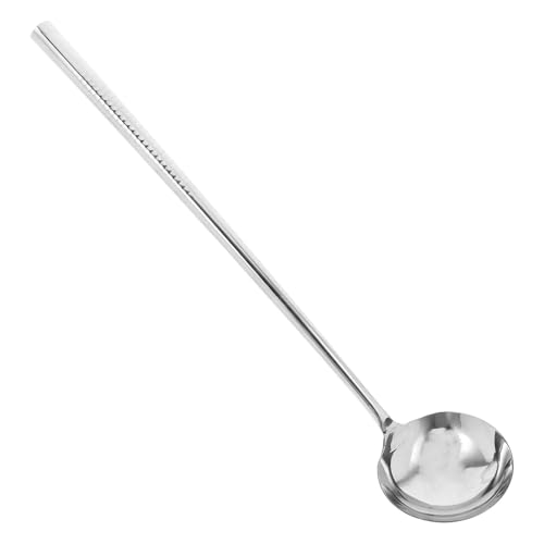 DOITOOL Edelstahl Kochlöffel Schöpfkelle Robuster Verformungsfester Küchenhelfer mit Rutschfestem Griff für Zuhause und Gastronomie