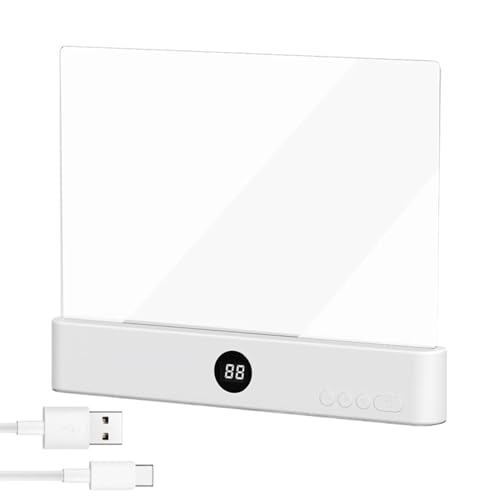 Huayeex Buch Leselampe - 18,5 X 15,3 CM | LED Buchlampe Mit 3 Farben Und Timer, Smart LED Panel Booklight, Tragbare Flaches Buchlicht Zum Lesen Im Bett Bei Nacht