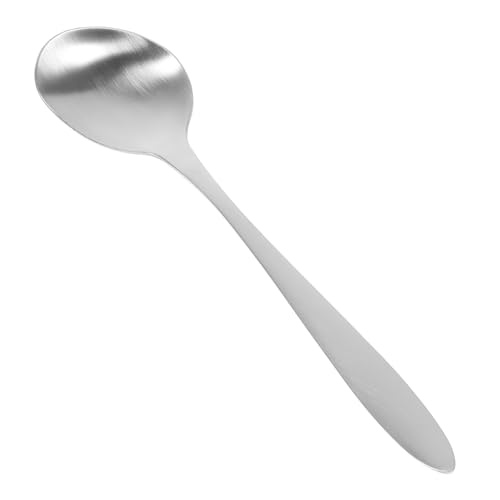 ifundom Rechtshändiger Edelstahl Esslöffel mit Gebogenem Griff Fütterungshilfe für Senioren Ergonomisches Küchenutensil bei Eingeschränkter Handmobilität