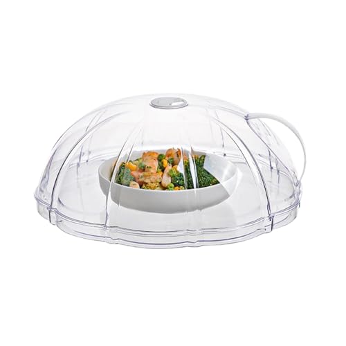 Spritzschutz für Mikrowelle | Schutz für Backofen und Erwärmung, Staubschutz mit Griff für Küche und Zubereitung von Mahlzeiten