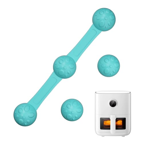 Fritteusen Magnete | Luftfritteuse Halter Silikon | Magnetische Einlagen Fixierer Set | Hitzebeständiges Airfryer Zubehör zum Fixieren von Backpapier Einsätzen für Küche Kühlschrank Zuhause Klassenzim