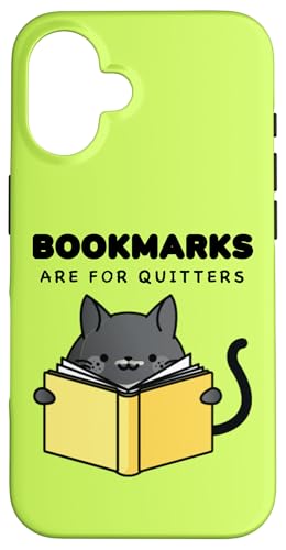 Lesezeichen sind für Quitters – niedliche Katze, die EIN Buch lesen Hülle für iPhone 16