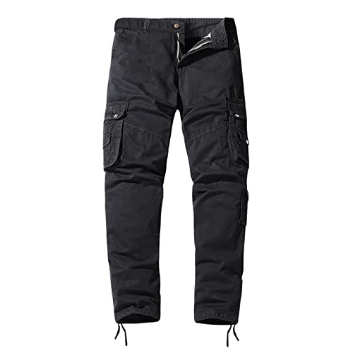 Cargohose mit geradem Bein, wilde Cargohose für Herren, entspannte Passform, Vintage, legere Trainingshose, bequem, schmale Passform, Sweathose, Fitnessstudio, Workout, Overall, verstellbare Bündchen