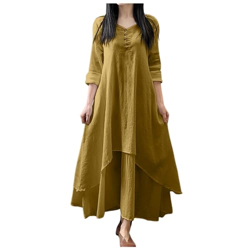 Generisch Sommer Freizeitkleid - Damen Off Shoulder Luftig Musselin Kleid Elegant Chiffon Lässiges Resort-Strandkleid Damen Sommerlicher atmungsaktiver Strandrock Leicht Blumenkleid