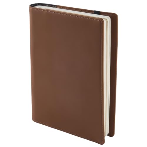 craspire A5 Buchhülle Aus Leder Mit Kartenfächern wasserdichte Notizbuchhülle Rotbrauner PU Umschlagordner Business Aktentasche Wiederverwendbarer Portfolio Organizer Aus Leder Für Buchliebhaber