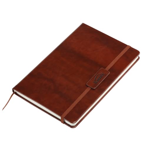 Kesote A5 Notizbuch Liniert Hardcover Leder mit Gummiband Lesezeichen Innentasche, 200 Seiten