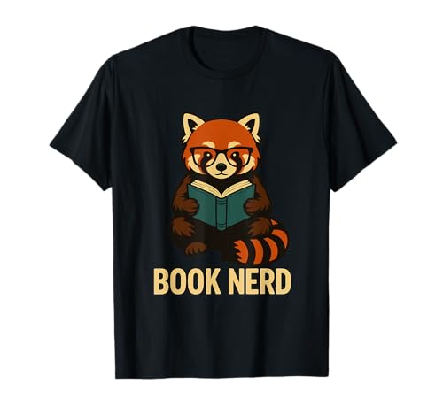 Buch-Nerd Red Panda liest Grafik T-Shirt