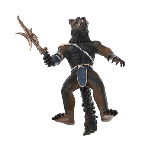 Alipis Simulierte Werwolf Soldat Statue aus Robustes Wildlife Modell als Tischdekoration und Detailreiches Statisches Ornament für Zuhause und Kreativitätsförderung