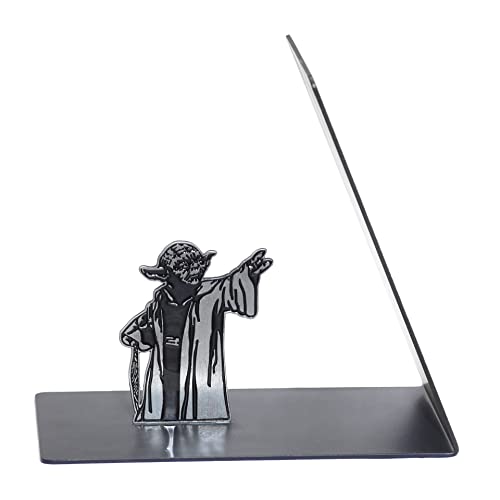 Hochwertige Buchstütze aus strapazierfähigem Metall – Schwarze L-förmige Buchstützen auf dem Schreibtisch, kreatives Geschenk für Vater und Liebhaber