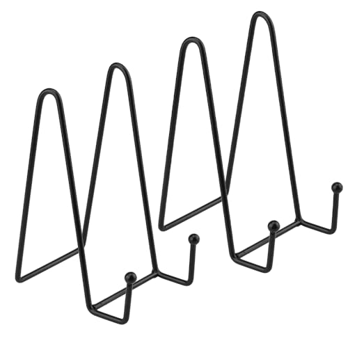 Atliberswo 2 Bilderhalter,Buchständer,Tellerständer, 6 Zoll, Geeignet für Bilderrahmen, Teller, Bücher und Fotos, Metallrahmenhalter Höhe 15,5 cm (210, Gramm)