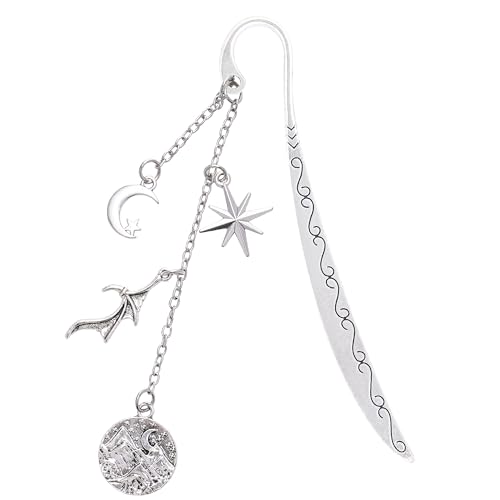 Berirexrion Fantasy Acotar Lesezeichen Geschenke – Charm-Metall-Lesezeichen zum Lesen von Frauen, Buchliebhaber, Merch, einzigartige ästhetische Seitenmarkierungen, Leser, Roman-Fans, Buchen