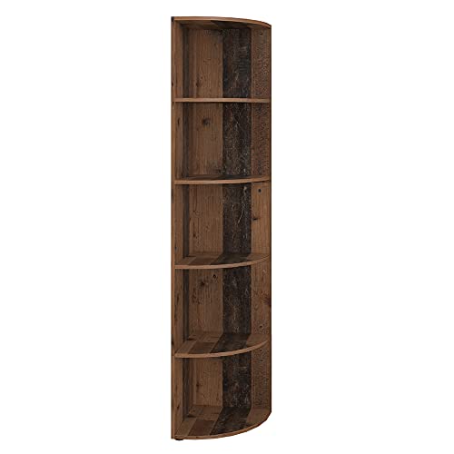 Vicco Eckregal Ecki, Bücherregal, Antikholz, 40 x 180 cm