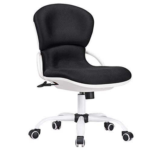 QHF Ergonomischer Drehstab Höhenverstellbare Home-Office-Stühle mit Rädern Ergonomischer Stuhl Lesesessel Raumstuhl