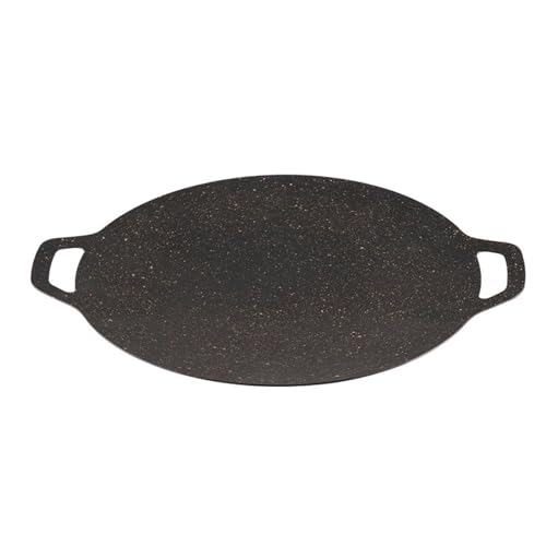 Koreanischer Grill - Flache Grillpfanne für Kochfeld Grillplatte | Beschichtete Runde Antihaft-Oberfläche Einheitliche Wärmeleitung Outdoor Herde, Küchenherd, Elektro-Kochfeld