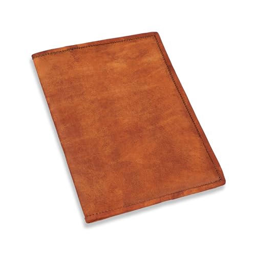 Gusti Leder Hülle Becky – Buchumschlag & Dokumentenmappe A5 / U-Heft Hülle aus echtem Leder für Damen & Herren – Perfekt für Notizbuch A5, Field Notes & Travel – Braun