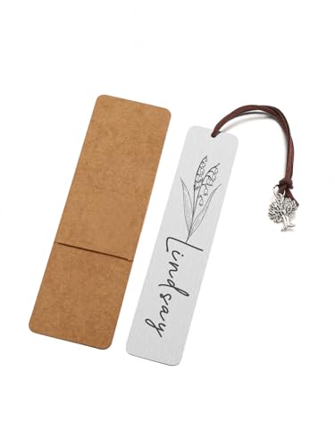Zysta Lesezeichen Personalisiert Name & Geburtsblumen Gravur Bookmark Buchzeichen mit Lebensbaum Edelstahl Buch Zubehör für Abitur Studenten Geschenk
