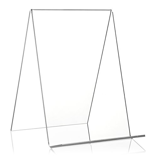 VITAdisplays® Schrägsteller, Buchständer, Warenträger als Buchstütze aus PLEXIGLAS® (Transparent, 15 cm)