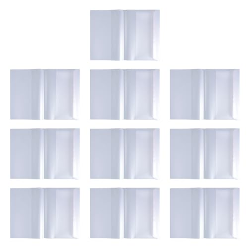 KGDUYC Buchumschlag - 10Pcs Transparenter Buchumschlag, Buchumschläge Schulbücher, SchutzhüLle, BuchhüLle Transparent, Buchumschläge Schulbücher, Wasserdichte BuchhüLle, Für Das Home Office Der Schule