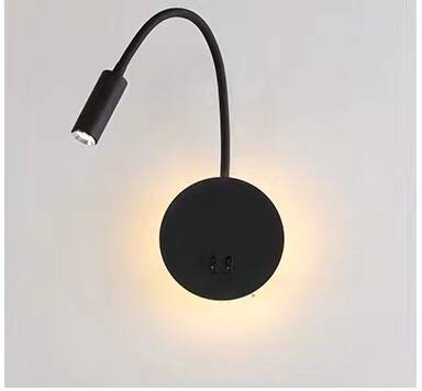 Budbuddy LED Leselampen Schwarz Leselicht mit Schalter Modern Bettleuchten Bettlampe Wandleuchte Innen Wandlampe Schwenkbar Flur Schlafzimmer Hotels Nachttischlampe 11W