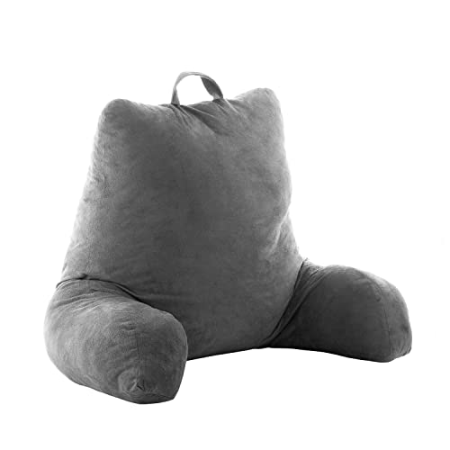 InnovaGoods Huggilow Lesekissen mit Armlehnen, Grau, 70 x 45 x 45 cm