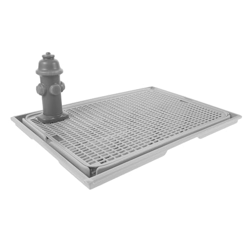 Homoyoyo Urinpadhalter Hundetoilette für Drinnen mit Urinleitpfosten 414 X 284cm Tragbare Welpen Toilettenschale aus Robustem Kunststoff Waschbar Platzsparend für Balkon und Wohnung