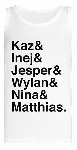 Kaz & Inej & Jesper & Wylan & Nina & Matthias Weißes Tank-T-Shirt Für Frauen, Ärmelloses T-Shirt