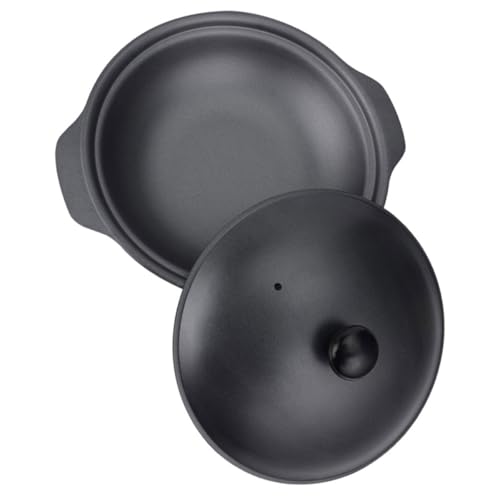 DONFAMDS Gusseiserner Schmortopf mit Doppeltem Griff Antihaftbeschichteter Kochtopf für Küche und Outdoor Energiesparend und Leicht zu Reinigen