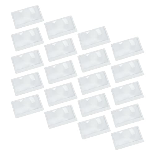 SOPOTUTU 35 Stück PVC Fresnel Lupen 3 Fach Vergrößerung Handlupe Seitenlupe Lesehilfe für Senioren und Kompakt Leicht