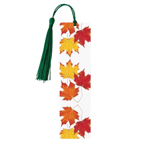 Holz-Lesezeichen mit Quaste für Leser und Buchliebhaber, künstlerische handgefertigte Geschenke für Lehrer, Kollegen, Büro-Schreibtisch-Dekoration