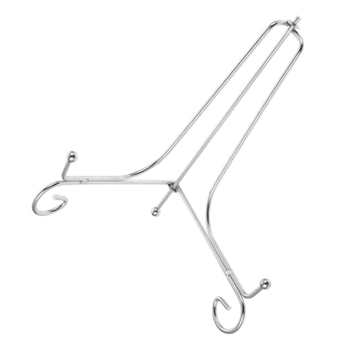 Kichvoe Eisen Tellerhalter 7 Zoll mit Stabilem Dreibein Präsentationsständer für Teekuchen und Dekoplatten Tischaufsteller Platzsparend Kippsicher