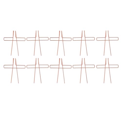 ZIXINNKC 10 Stück Buchseitenklammer aus galvanisiertem Edelstahl, Klaviernoten-Buchklammer, tragbarer Notenseitenhalter zum Lesen, Kochen, Abspielen von Musik (Roségold)