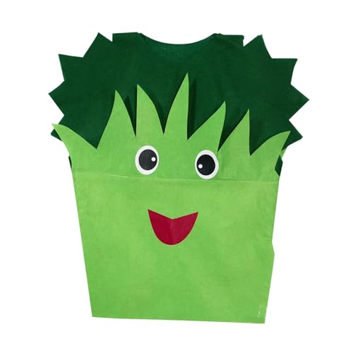 Generisch Hofstil Kinderkostüm für Obst Gemüse Verkleidung Theateraufführung Kindergartenfest Party Bühnenoutfit (Green, One Size)