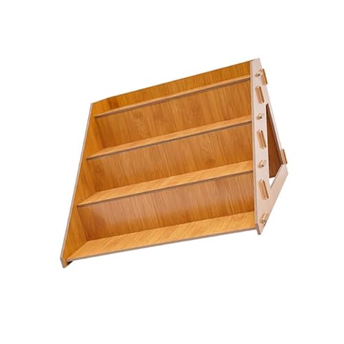 Bamboos 4-lagiges Dessertregal mit geräumigen Ablagen für Zuhause, Bäckerei, Party-Dekoration, Kuchen-Präsentationsständer, Desserthalter aus Holz für Partys