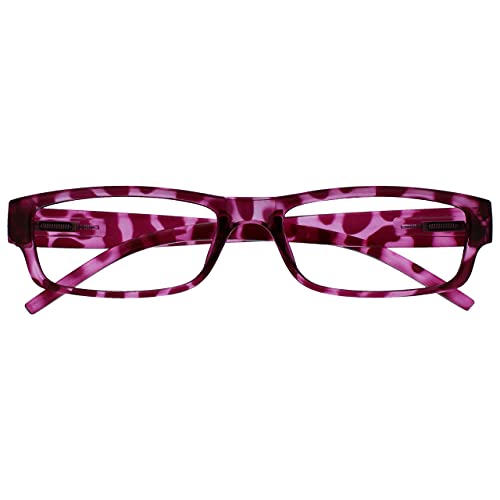 OPULIZE ACE Lesebrille Rosa Schildpatt Leicht Komfortabel Leser Herren Damen Lesehilfe R32-4 +2.50