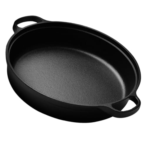 LABRIMP Gusseisen Bratpfanne Beschichtungsfreier Kochtopf Robuster Gusseisen für Suppen Gemüse und Fleisch für Induktionsherd und Grill Langlebig und Pflegeleicht