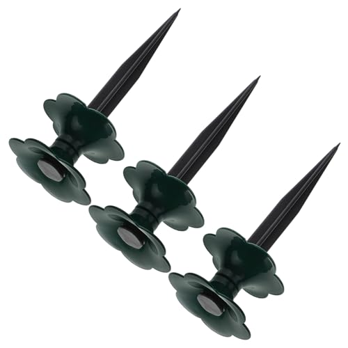 jojofuny 3 Stück Gartenschlauch Führungsrollen Grün Wasserfeste Schlauchspieße zur Bewässerungsleitung Robustes Schlauch Rasenumlenkungszubehör für Garten Terrasse und Blumenbeete