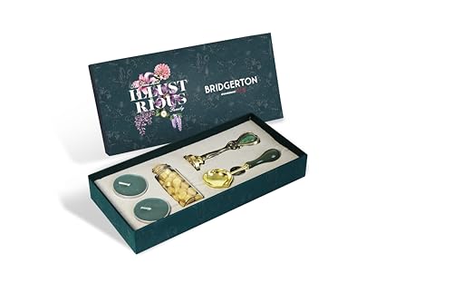 Pigna x Bridgerton, Kit für Siegellack, Stempelset mit Löffel und Wachs