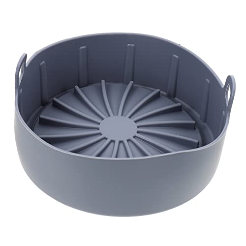 MOTHNUR Silikon Einsatz für Heißluftfritteuse Kleiner Bpa Frei Antihaftbeschichtet Hitzebeständig Wiederverwendbarer Airfryer Liner Geeignet für Brot Gemüse Fleisch und Desserts