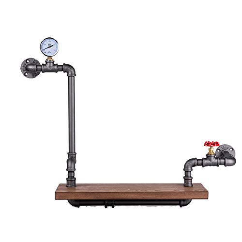 Vinbcorw Regal Industrial,Regale Für Die Wand, Vintage Industrielle Wandregal Industrial Regal Pipe Display Wandmontage Bücherregal,Schwarz