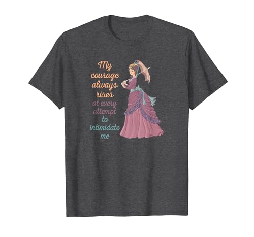 Jane Austen My Courage Always Rises Zitat Romantischer Roman T-Shirt, Herren, Anthrazit Meliert, 4XL